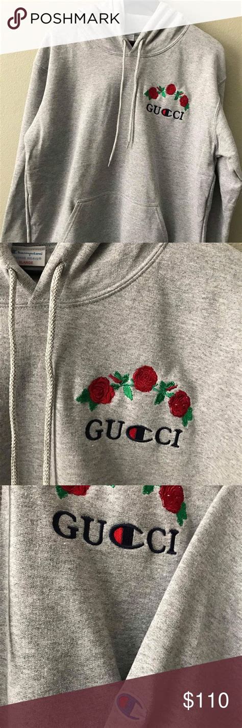 white gucci hoodie replica|gucci x champion hoodie real.